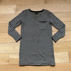 A.P.C. Rue Madame Paris Women's Striped Pocket Sweater Size XS
